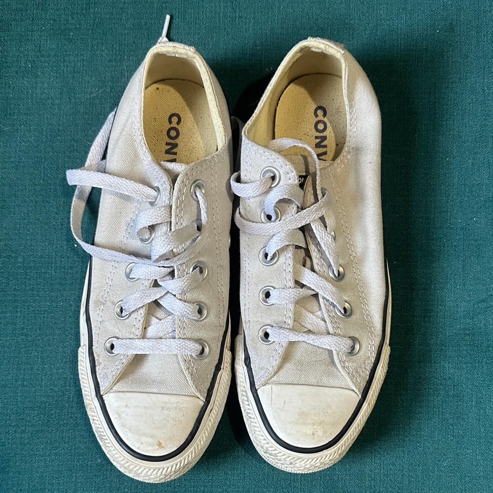 Converse Light Gray Canvas Sneakers